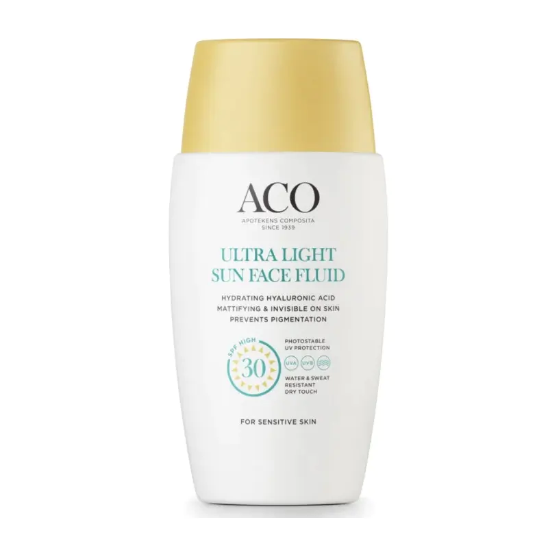ACO Ultra Light Sun Face Fluid SPF 30, 40 ml